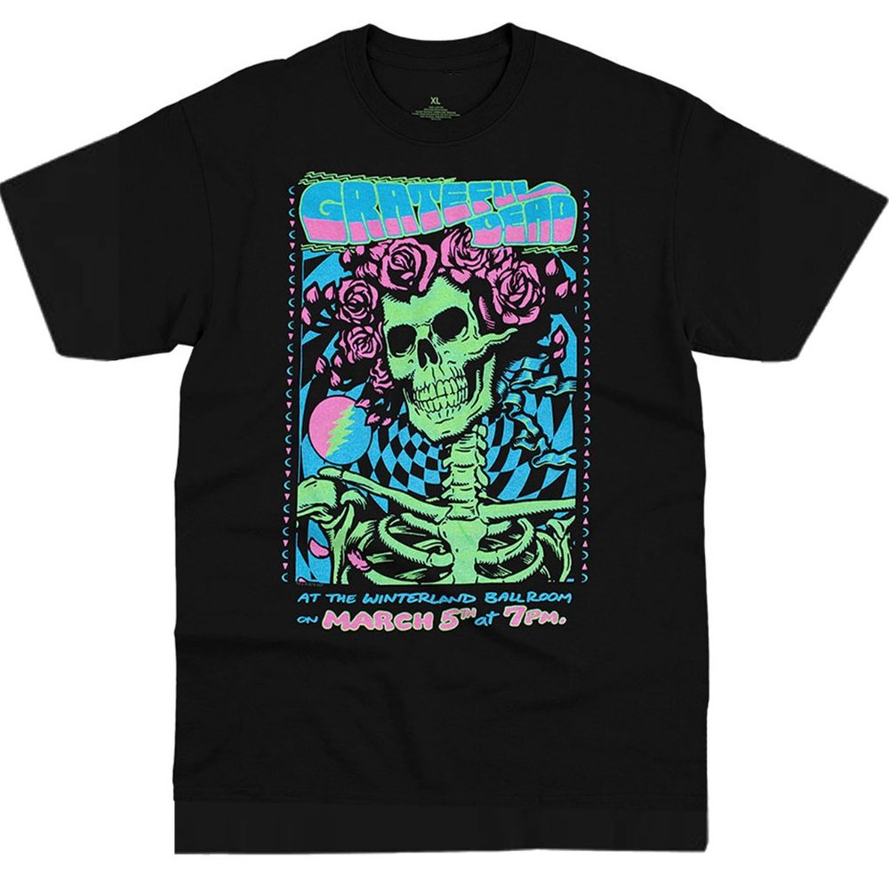 Grateful dead Black Light Short Sleeve New XL